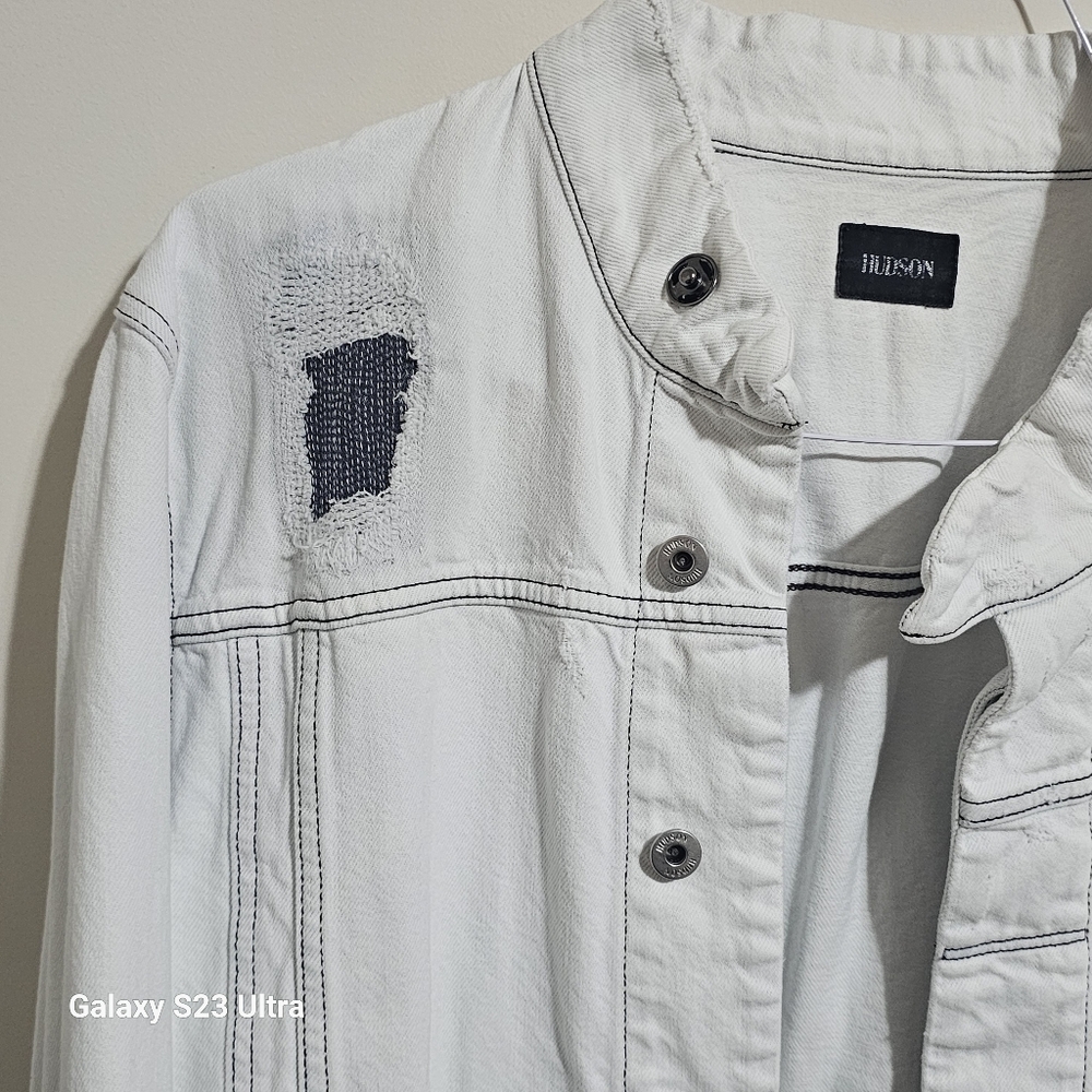 Hudson White Jean Jacket - Picture 2 of 6